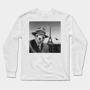 Gentleman Chihuahua in Paris Long Sleeve T-Shirt